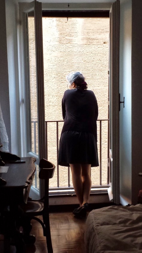 Am Fenster in Rom vor dem Pantheon (2015)
