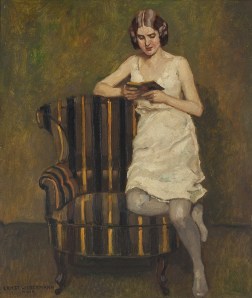 Ernst Liebermann, Junge Frau mit Buch (1869)