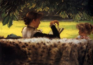 James Tissot, Reading a Story (1878)
