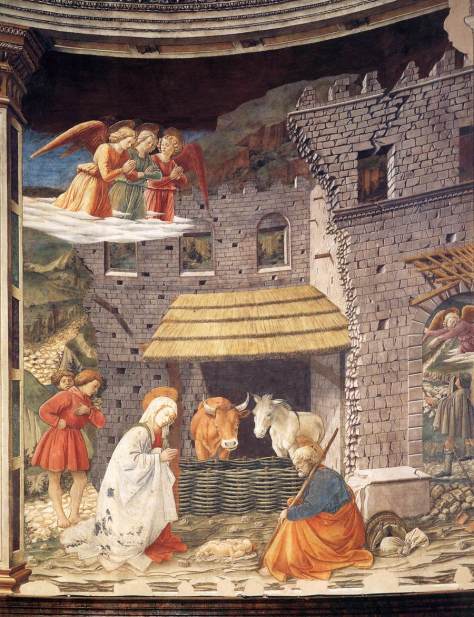 Filippo Lippi, Geburt Christi mit der Anbetung der Hirten im Chor des Doms von Spoleto