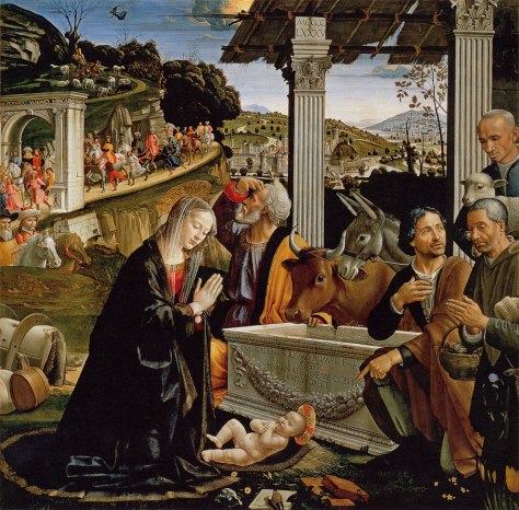 Domenico Ghirlandaio, Anbetung der Hirten (1482-85), Florenz